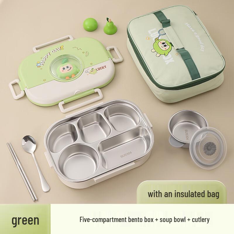Kids  Insulated 5-Compartment Bento Lunch Box