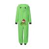 Christmas Printed Family Matching Hooded Long Sleeved Zippered Hooded  Jumpsuit Set