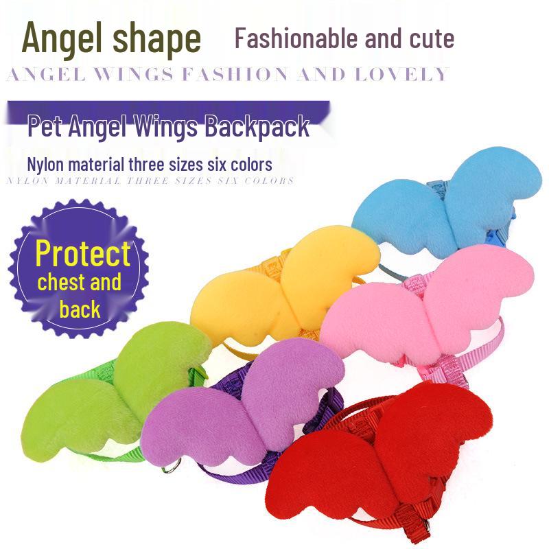 Small Pet Harness with Angel Wings - Multiple Colors Available
