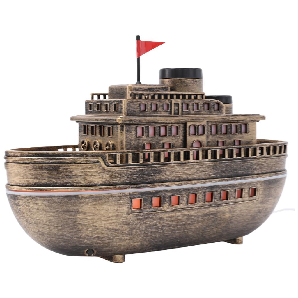 300ML Cruise Ship Essential Oil Diffuser Auto Shut-Off Aromatherapy Diffuser with 7-Color LED Lights 2H/4H Timer for Bedroom