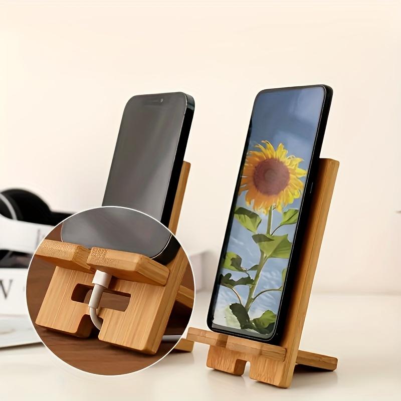 Stylish Adjustable Bamboo Phone and Tablet Stand | Multi-Angle Desktop Holder, Perfect for Home Office, School - Ideal Gift