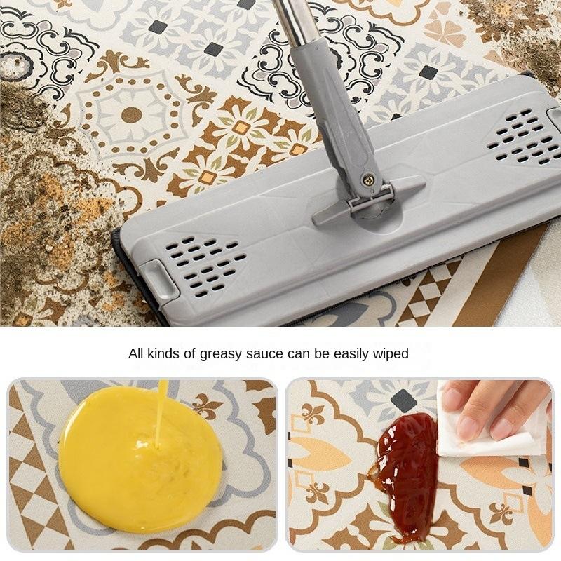 Kitchen Special Anti-dirty Anti-fouling Floor Mat Diatom Mud Absorbent Mat Non-slip Anti-oil Carpet Wipeable No-wash Floor Mat Home