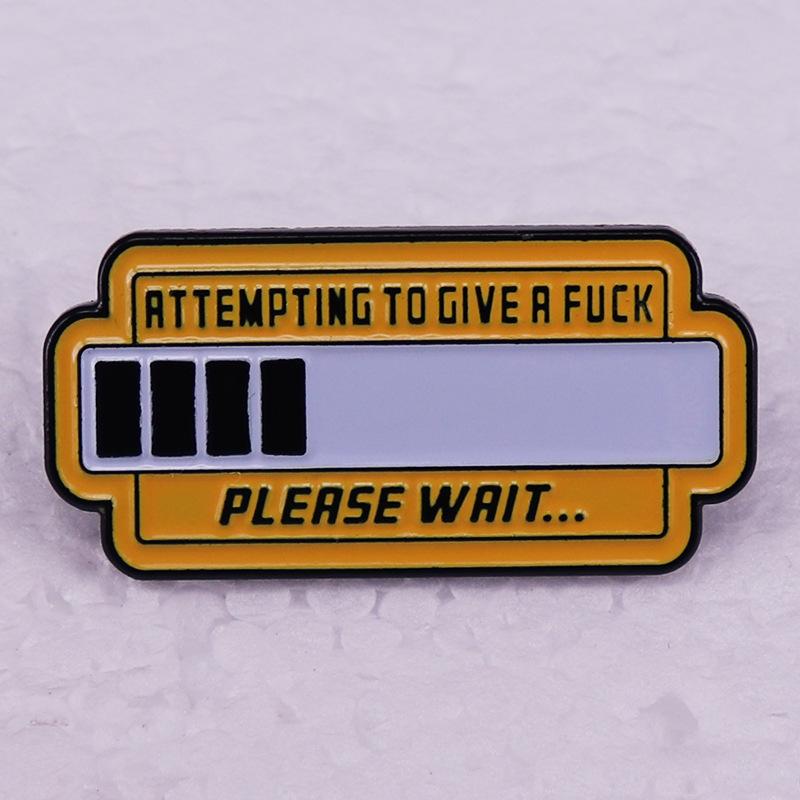 Cartoon Progress Bar Brooch Premium Design Versatile Premium Clothing