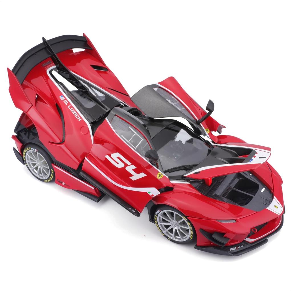 Bburago 1/18 Scale Signature Series Ferrari FXX-K EVO Red / Diecast Model Car, Finished Product, 18-16908