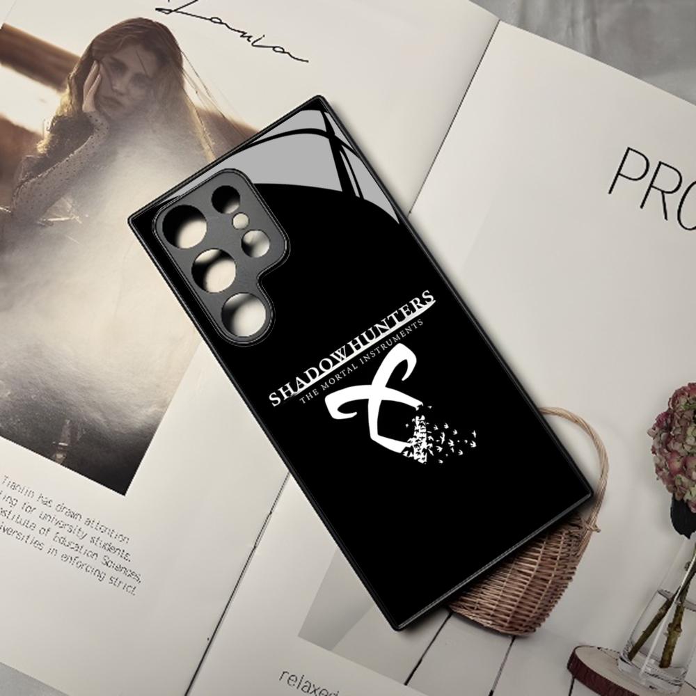 Shadowhunters Phone Case for Samsung Galaxy S24 S23 S22 S20 A24 A54 S21 A34 A53 Note20 M54 Fe Ultra Plus Black Glass Cover