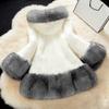 Faux Fur Jacket Imitation Mink Women's Jacket Imitation Fox Fur Collar Hooded Medium and Long Artificial Fur