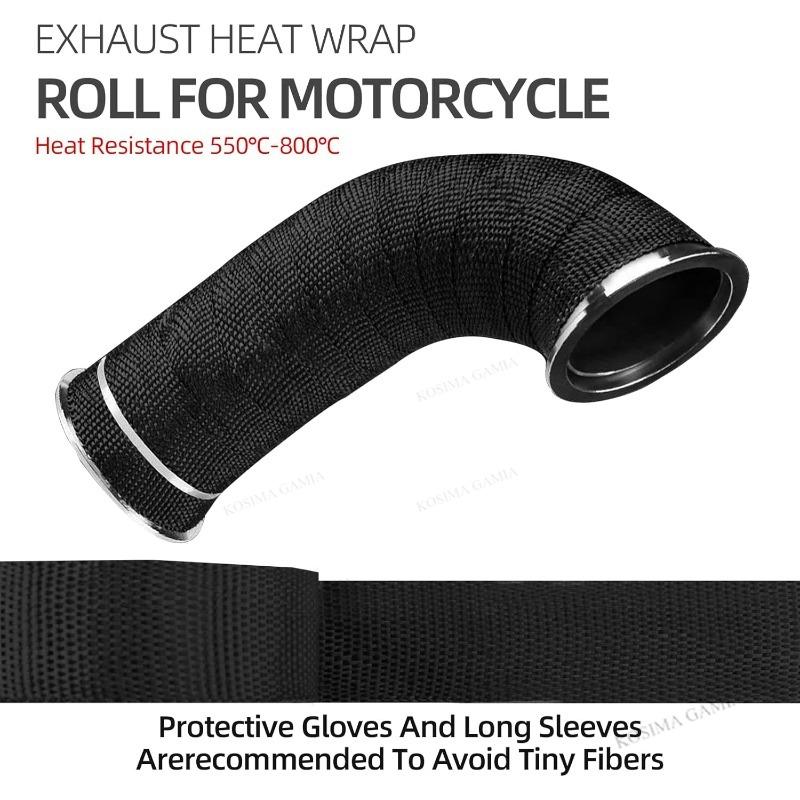 5CM x 10M Banana Cloth Insulation Cotton Exhaust Pipe Insulation Thermal Heat Wrap Roll Motorcycle Fiberglass Heat Shield Tape