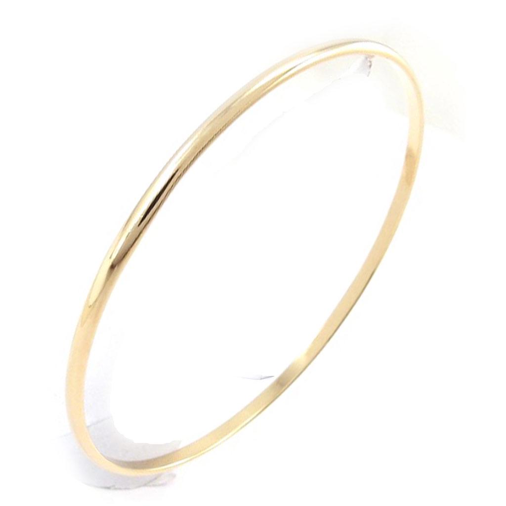 Les Trésors De Lily [C5730] - Gold Plated 'Demi-Jonc' Bracelet - 66 Mm 3 Mm