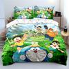 D-Doraemon mit Freunden Bedrucktes Bettwäscheset für Kinder Jungen Mädchen Neue 3D-Bedruckte Bettdecke Bettbezug Kissenbezug Schlafzimmer Dekor