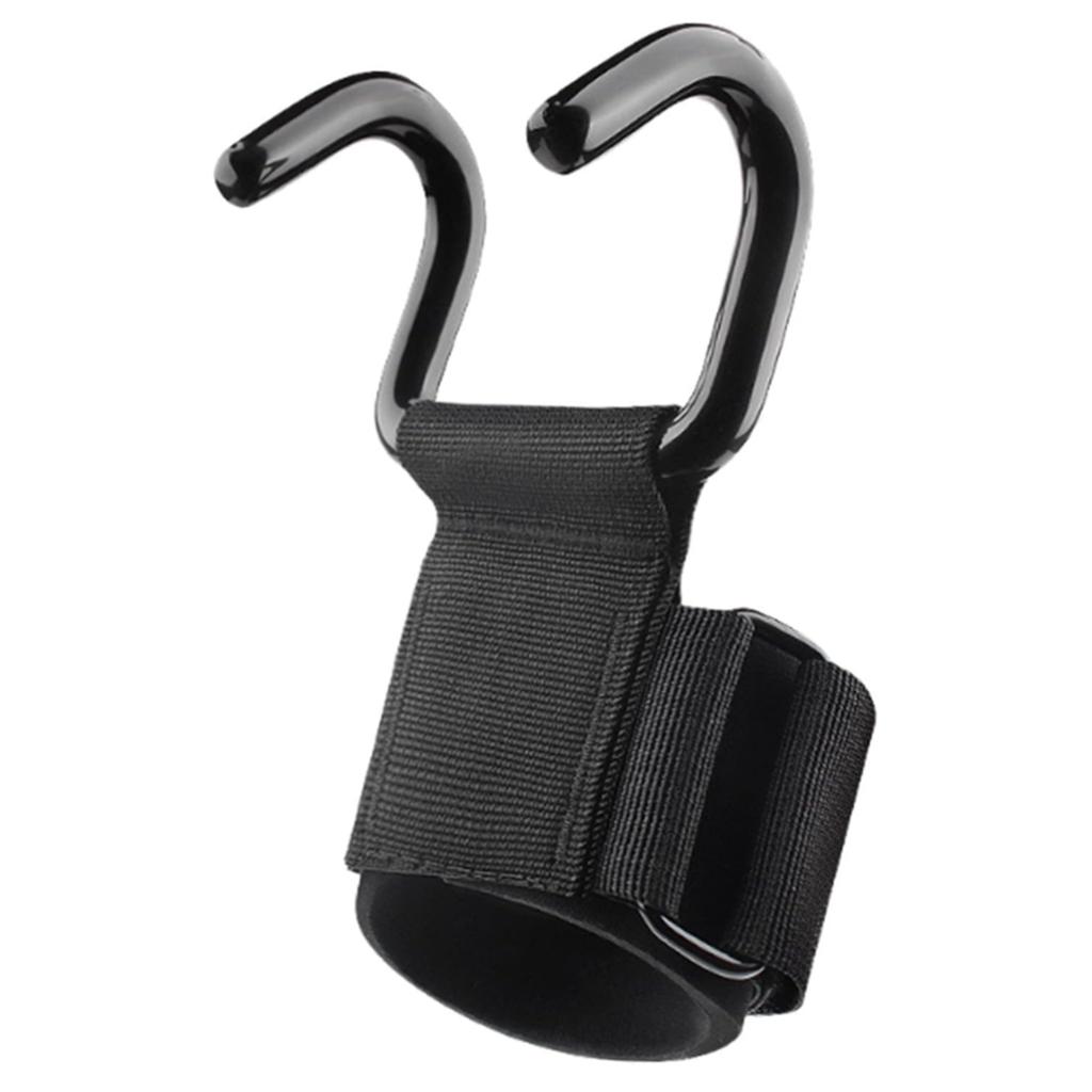 2 Pezzi Ganci per Sollevamento Pesi con Supporto per Polsi Fasce da Polso Gancio per Mano Palestra Cinturino da Polso Gancio Fitness Cinturino per Pesi Trazioni Guanti Power Lift