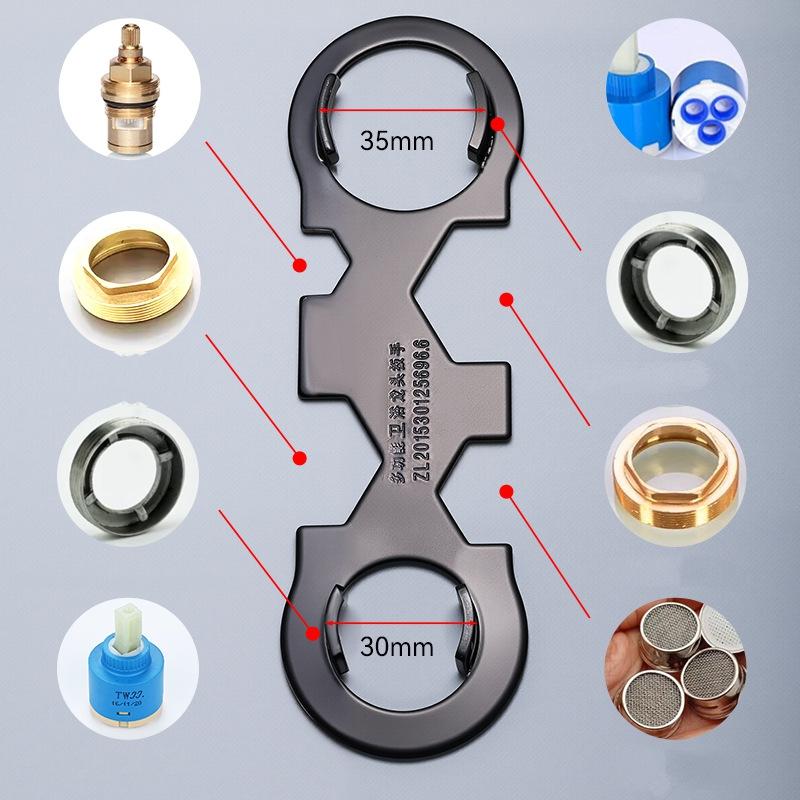Bathroom Shower Faucet Wrench Hose Nut for Valve Bubblers Wrench Faucet Install Hand tools Household Repair Accessories