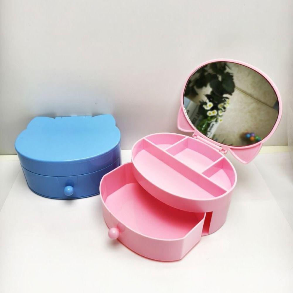 Drawer-style Cat Jewelry Box Cute DIY Display Box Double-layer Storage Box  Storage Organize
