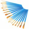 20 sztuk Zestaw Pędzli do Malowania Akwarela Farba Olejna Narzędzie do Rysowania dla Artystów Materiały Niebieski Uchwyt