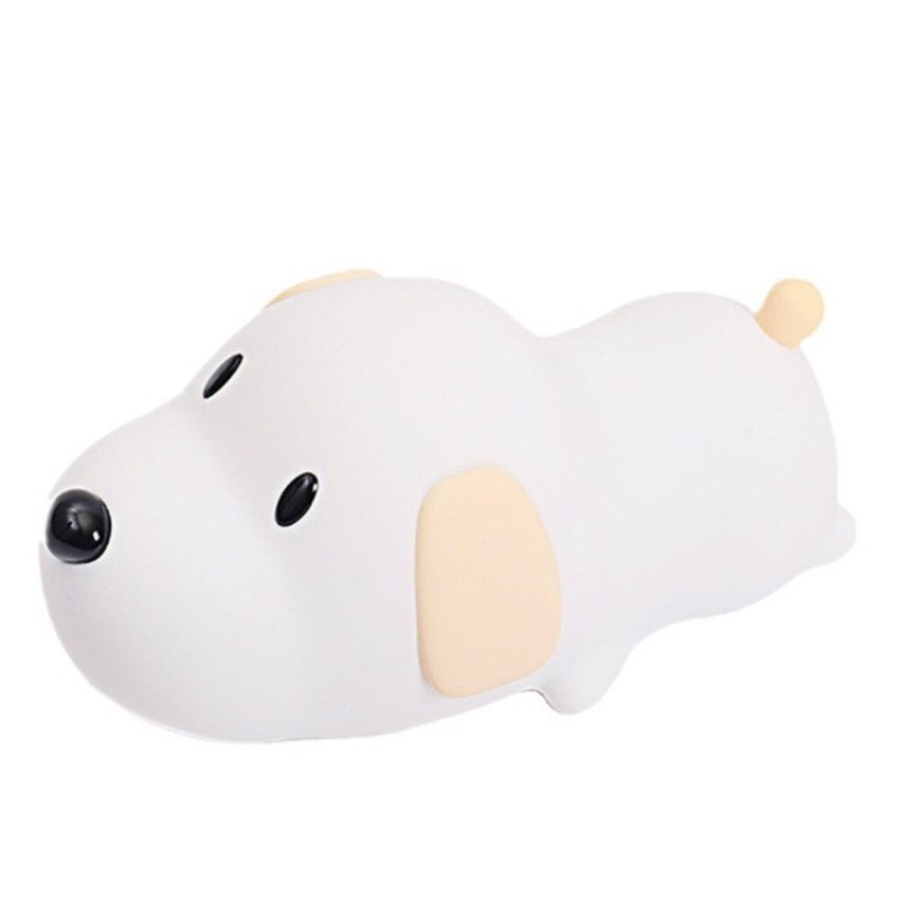 USB Rechargeable Papa Puppy Night Lamp Silicone Animal Lamp Puppy Night Light  Bedroom Decor
