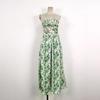 Vietnamese Designer Floral Embroidered Suspender Dress & Slim Split Long Skirt Set