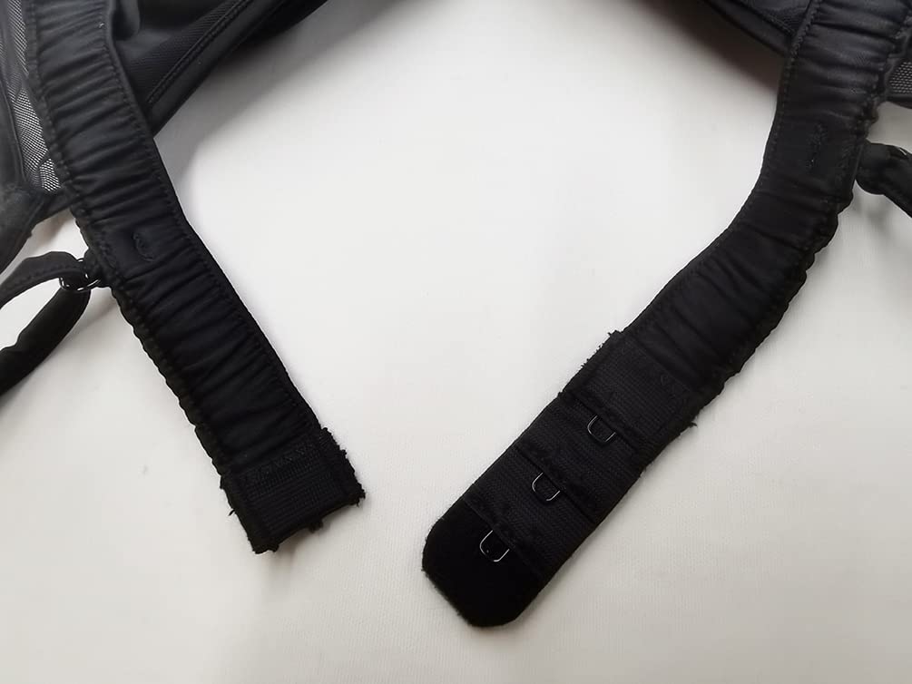 SilRiver Satin Triangle Silk Threadless Mesh Cami Bra with Removable Pads Women's Bra, (Large, Black)