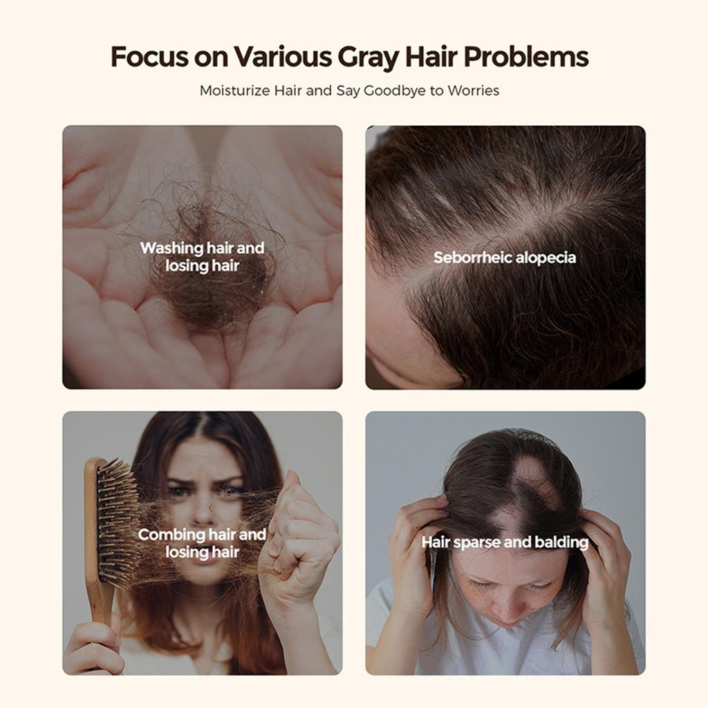 Ser pentru creșterea părului cu susan negru, ulei de susan negru pentru păr, ulei de creștere a părului cu extract de susan, promovează creșterea părului 30ml