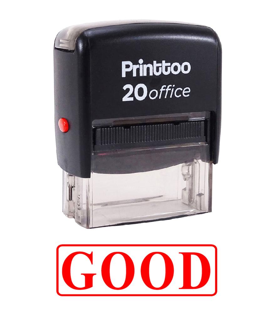 Printtoo Self Inking Rubber Stamp Office Stationary GOOD Custom Stamp-Black
