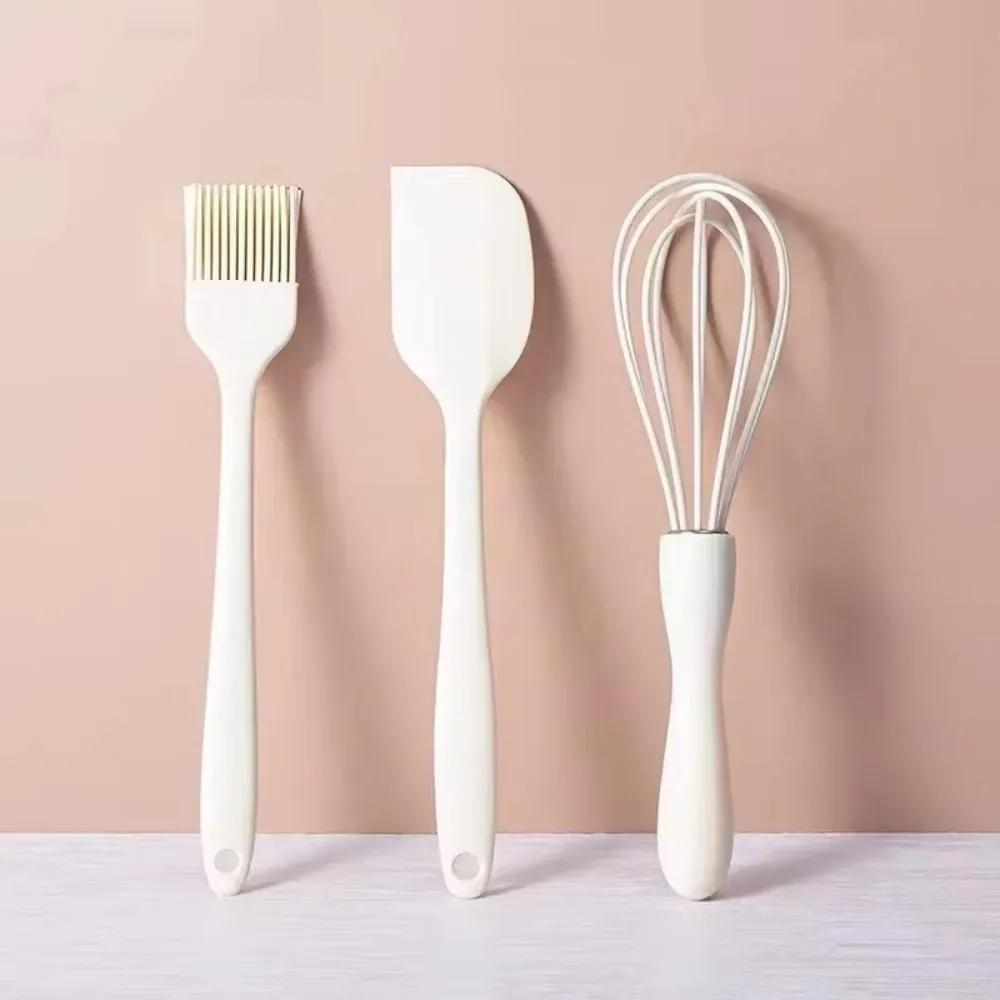 Silicone Baking Set Food Grade Non Stick Heat Resistant Spatulas Egg Whisk Barbecue Oil Brush Kitchen Items Cake Tools Bakeware