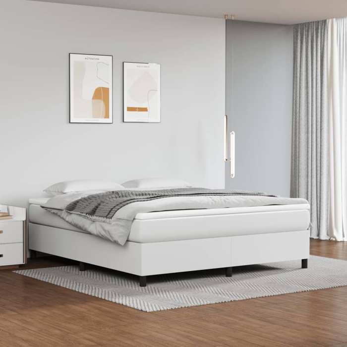 Cadre de lit avec matelas - Maison Exclusive - Similicuir - 180x200cm - 2 places