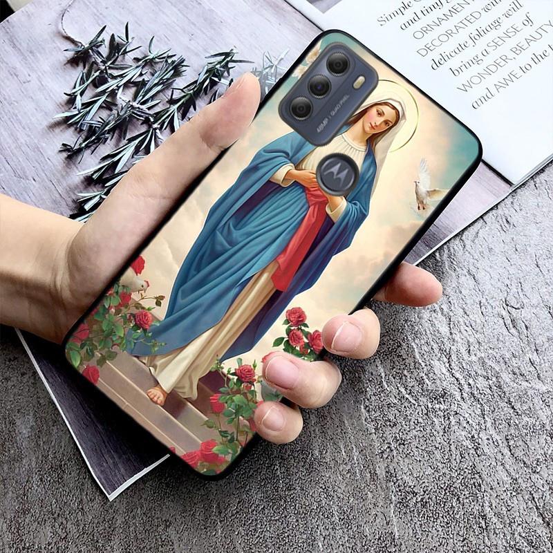 Virgin Mary Phone Case For Moto Edge 60 50 40 Pro 60 50 40 30 Ultra Neo Fusion Moto G Stylus G