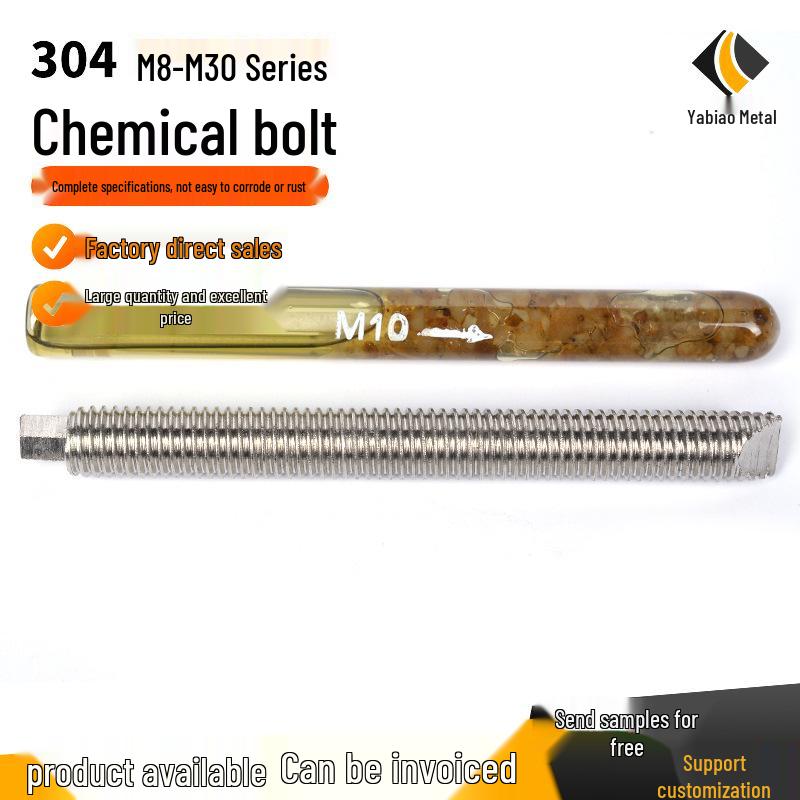 304 Stainless Steel Chemical Anchor Bolt M8-M30 Expansion Screw