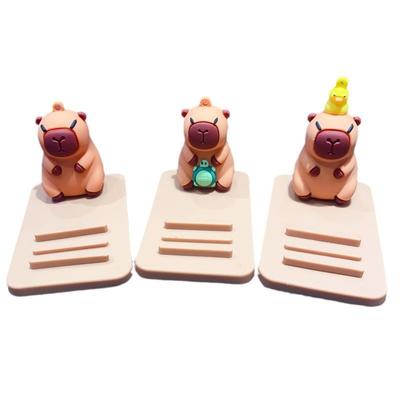 Creative Kapibara Mobile Phone Tablet Holder Cartoon Desktop Ornament Lazy Holder Small Gifts Children's Toys