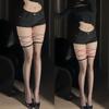 2Pairs Lolita JK Lace up Stocking Transparent Thigh High Stockings Chic Above Knee Stockings  Party
