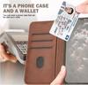 Luxus 3D Tier Leder Handy Brieftasche Hülle Buch Ständer Für iPhone 17 16 Pro Max Samsung Xiaomi Redmi Note 14 Honor Oppo Magnetischer Kartenhalter Klapphülle