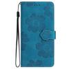 For iPhone X/XS 5.8 inch Flowers Imprint Mobile Case PU Leather Wallet Anti-drop Stand Cover