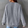 Women's Fashionable Long-sleeved Pullover And Solid-color  Sweatshirt