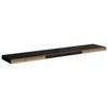 Floating Shelves Set 4 pcs. High Gloss Black 120 x 23.5 x 3.8 cm MDF
