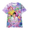 New K-POP Demon Slayer Girl Group Boy Group 3D Digital Print Casual Loose T-Shirt Children's Clothing Top