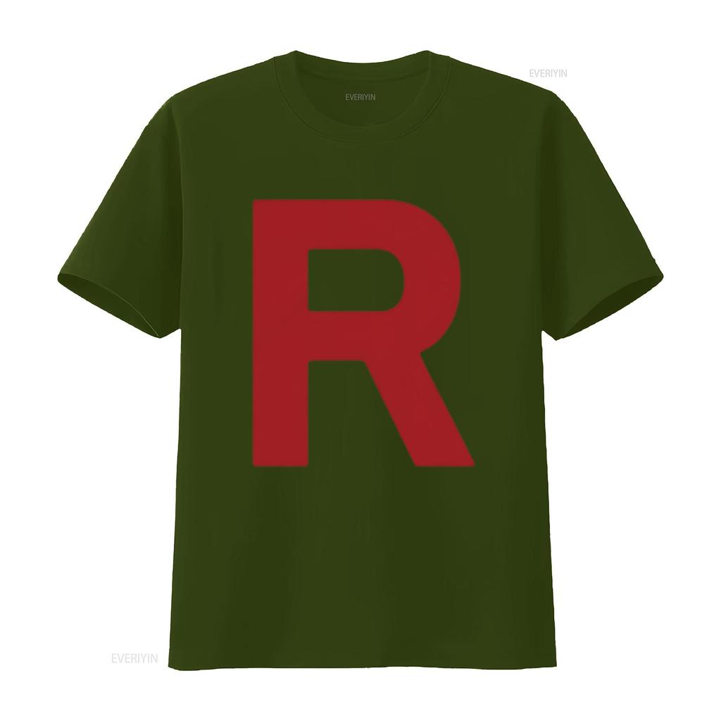 Team Rocket Inspiriertes T-Shirt Kostüm Erwachsenen Halloween Für Männer Schwarz Klein Vintage Gewaschenes Oberteil Für Den Alltag Weich Bequem