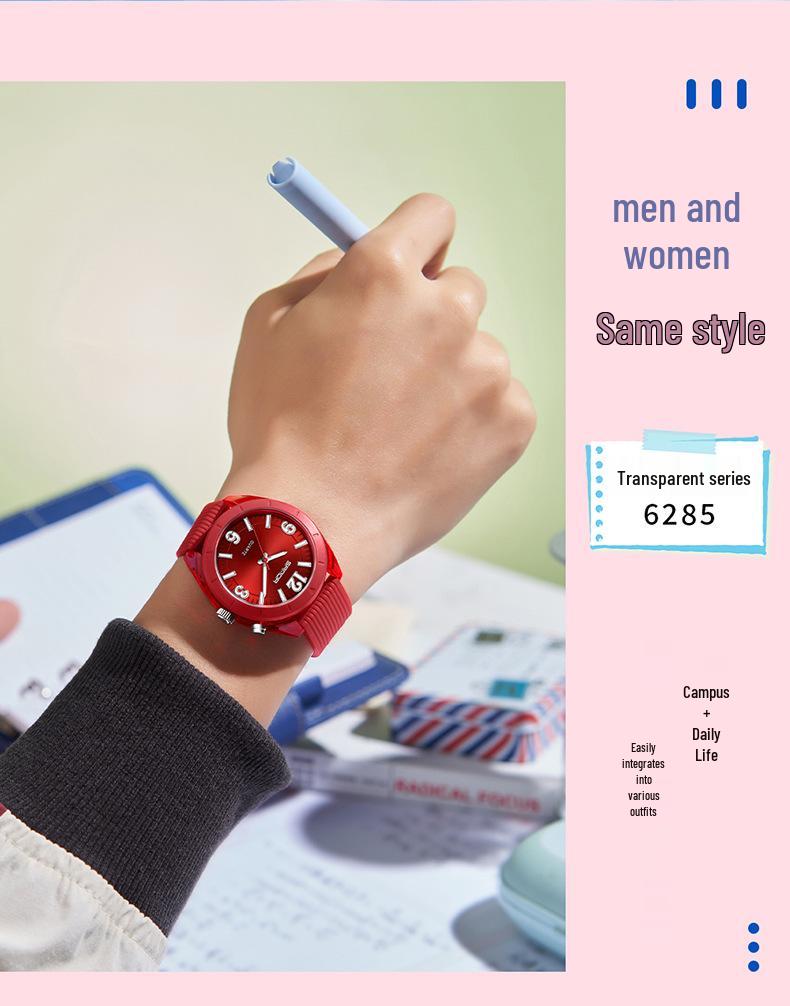 Sanda Silent Quartz Waterproof Luminous Watch for Middle School Students