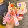 Pendant Girl Figure Dog Keychain Floating Bottle Design Car Key Gift Accessories