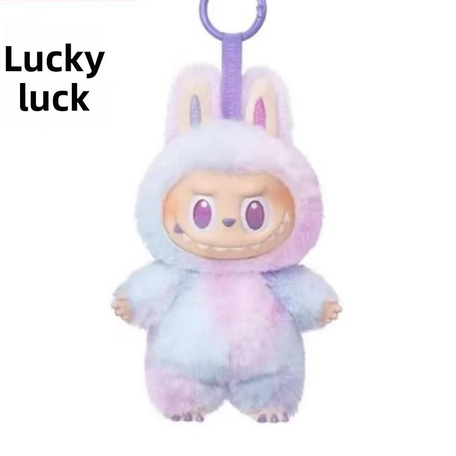 Portamonete e Portachiavi / Portachiavi Figura Anime Labubu Ciondolo in Vinile Modello Bambola Giocattolo Carino Portachiavi Mostro Giocattoli Regali di Compleanno violetto