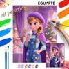 Girl In Purple Winter Outfit Oil Painting Hand Painting Coloring Painting Handmade Diy Home Decoration Gift