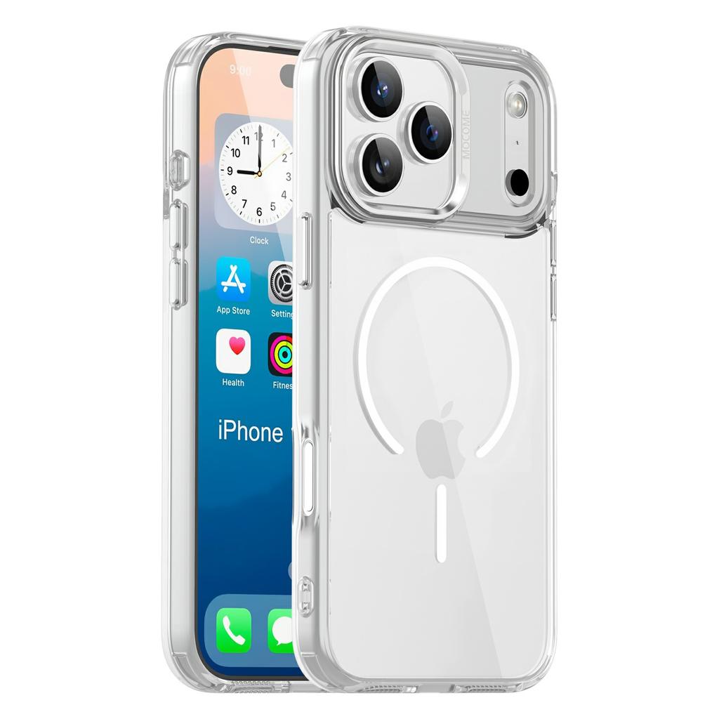 For iPhone 17 Pro Magnetic Case Compatible with MagSafe TPU PC Clear Phone Cover