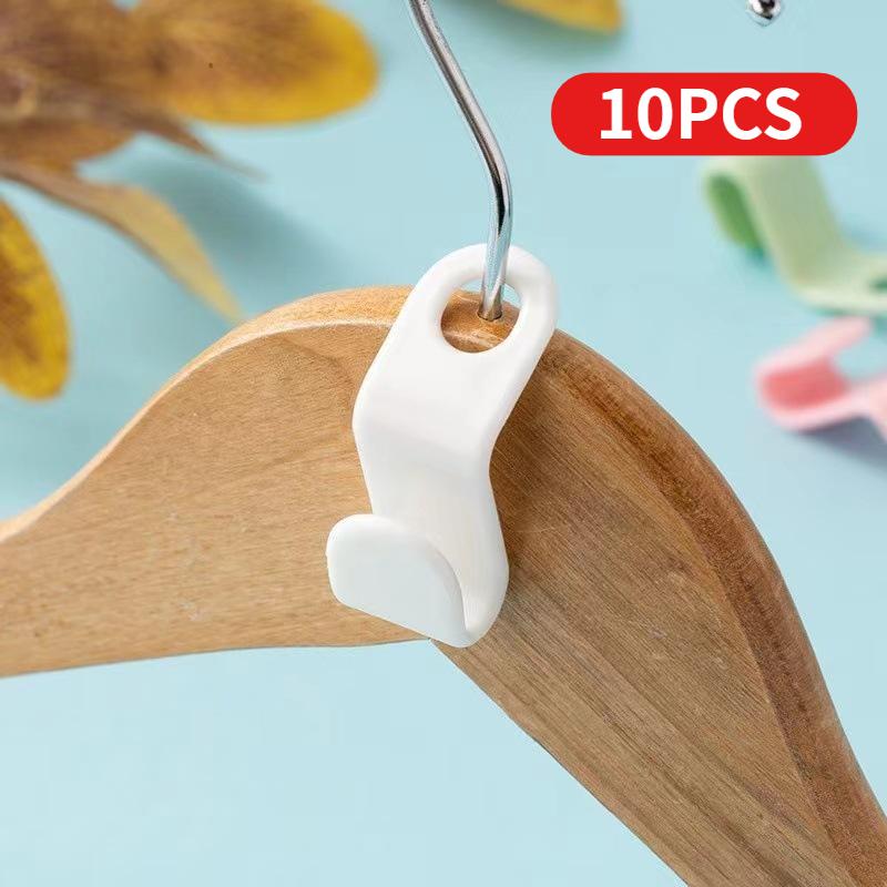 

10/20Pcs Clothes Hanger Hooks Space Saving Closet Connector Hook Cascading Hanger Plastic Extender Clips Wardrobe Coat Organizer 10PCS