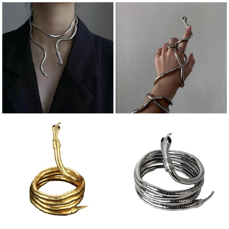 Unique Snake Pattern Necklace In Gold Color Designs for Individuals Who Appreciate Personalize and Trendy Jewelry