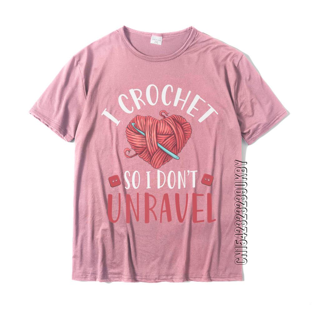 I Crochet So I Dont Unravel Funny Arts And Crafts Yarn Premium Tshirt Tops Tees On Sale Cool Cotton Youth Tshirts Cool
