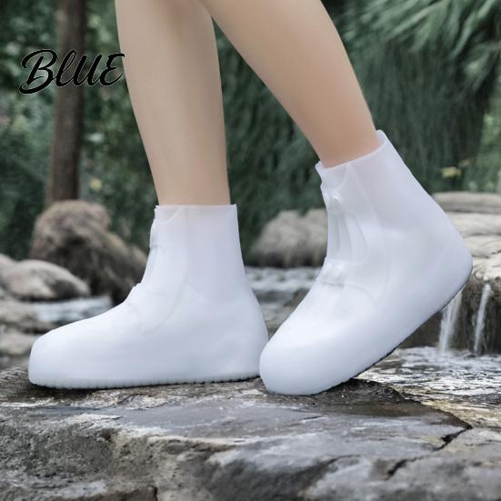 Foldable Shoe Protectors 1 Pair Silicone Waterproof Cover Non-slip Galoshes Overshoes for Gardening Men Women Reusable Rain Boot Outdoor