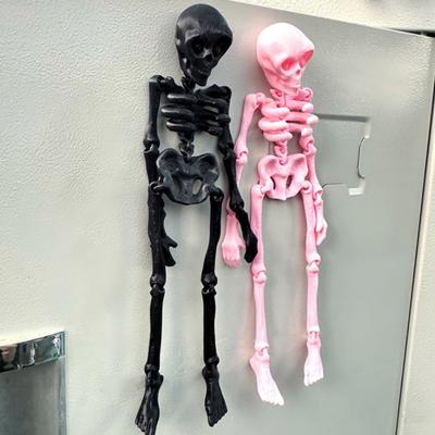 5 Stück 3D-gedruckter Skelett-Kühlschrankmagnet, bewegliche Skelettfigur mit beweglichen Gelenken, Halloween