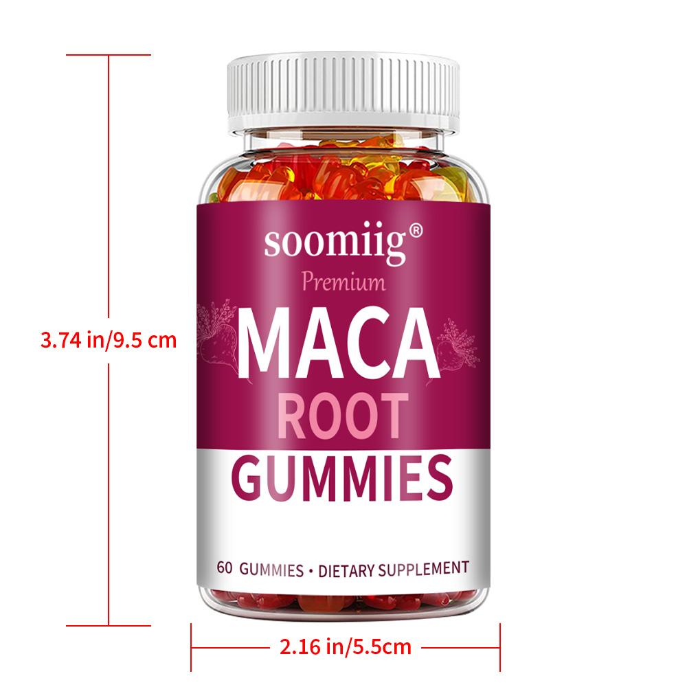 Estratto di Maca (4:1 Estratto, Equivalente a 200 mg di Radice di Maca) Integratore da 50mg, 60 Gomme