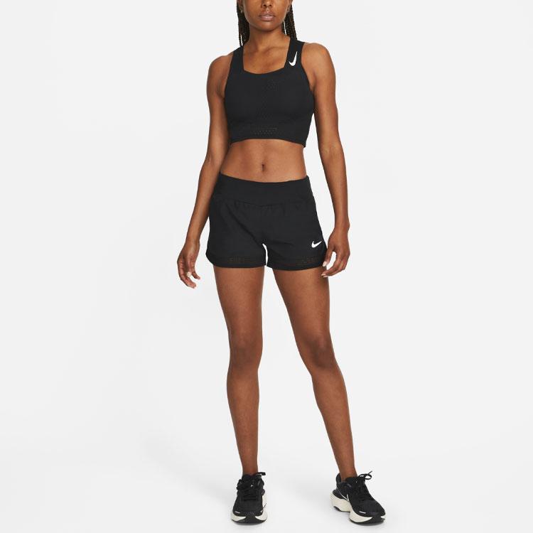 Nike Dri-Fit Adv Solid Logo Short Running Quick-Dry Tank Top Women tops Black DM8729-010
