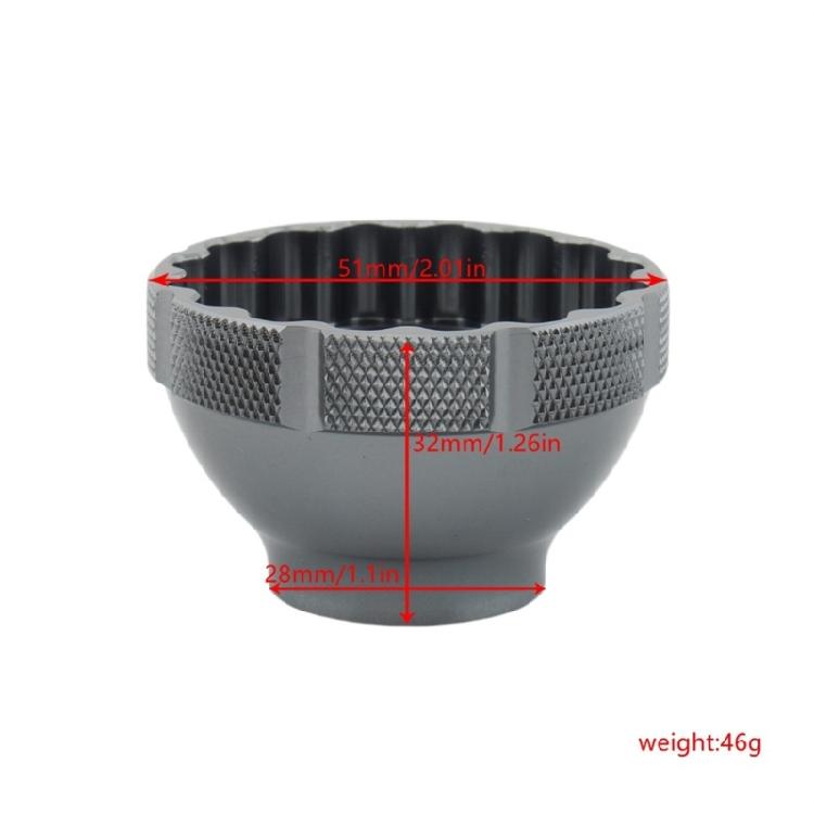 Essentieel Bottom Bracket Gereedschap voor Fietsreparatie Kenmerken 44mm 16 Groeven Compatibiliteiten Aluminiumlegering Constructie