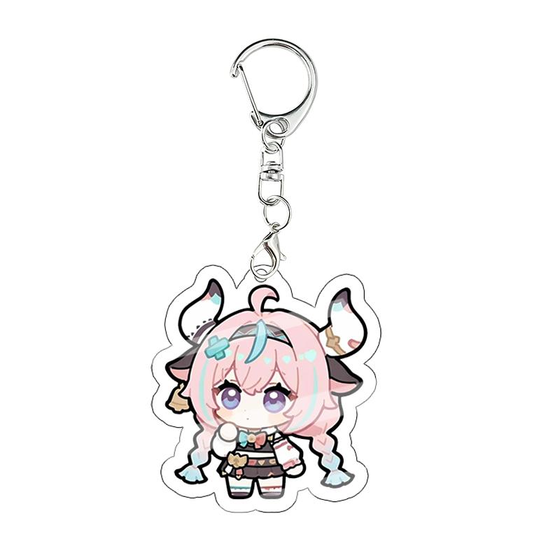 Genshin Impact Kinich Furina Layla Acrylic Keychain Decoration Accessories Pendant Keychain Characters Figure Bag Birthday Gift