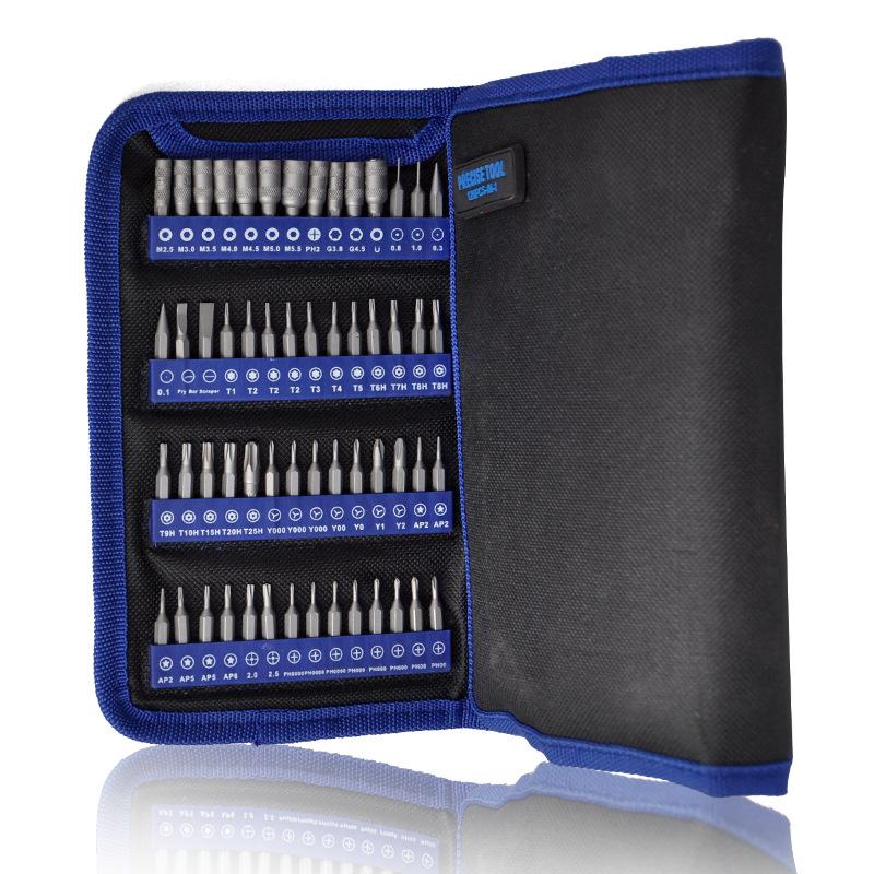 126Pcs Precision Telecom Repair Tool Set Canvas Bag Mobile Phone Disassembly Screwdriver Kit