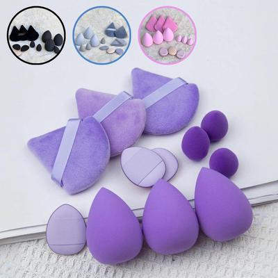 12pcs Cosmetic Puff Set Makeup Sponge Blender Beauty Egg Soft  Foundation Sponges Powder Puff Women Smear Proof Make Up Accessories Beauty Tools